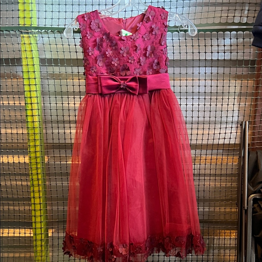 Princess Polly Pink Floral Kids Formal Dress
